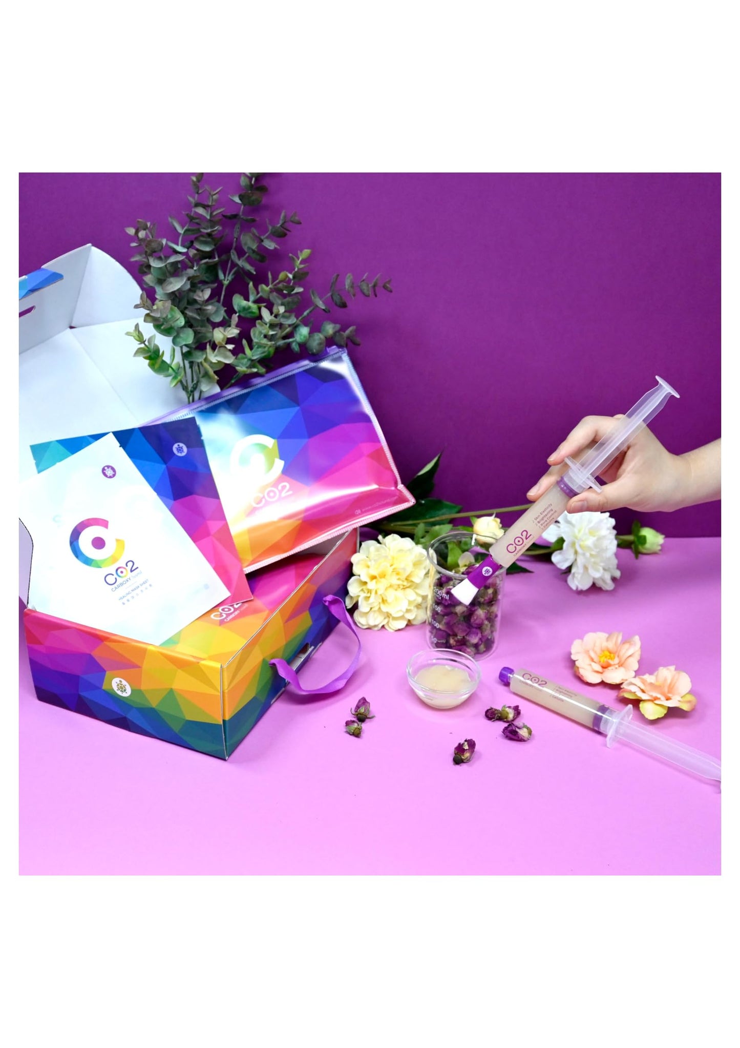 Ribeskin CO2 Carboxy Therapy Sound Box – 5 Treatment Kit | Skin Rejuvenation & Firming Facial System | Anti-Aging, Brightening, Hydrating | Spa-Quality Skincare at Home