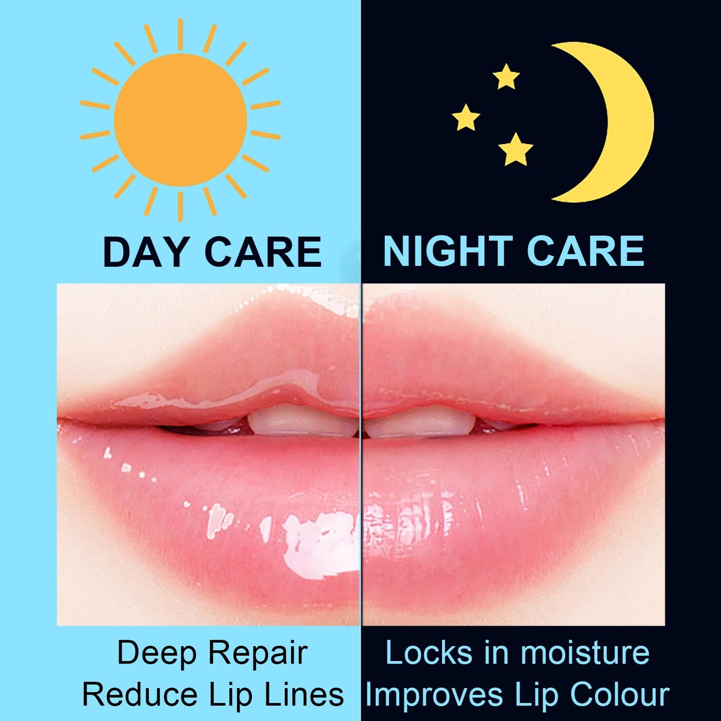 3Pcs Lip Balm Honey Pot with Stick, Honey Strawberry Apple Moisturizing and Hydrating Sleeping Lip Mask, Day and Night Repair and Care, Improve Lip Color, Reduce Lip Lines (SET A)