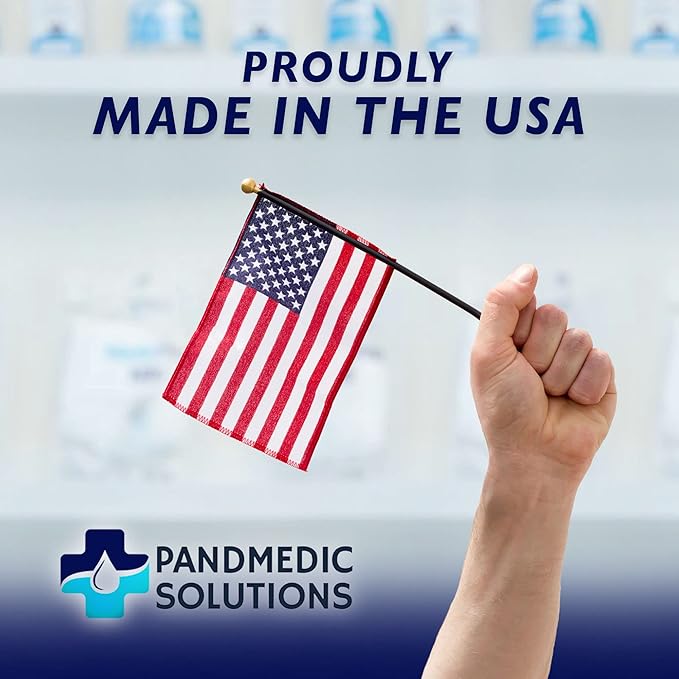 PandMedic Disposable Face Mask Made in USA | Premium Medical American 3 Ply Safety Face Masks Breathable with Elastic Ear Loops - 50ct Box