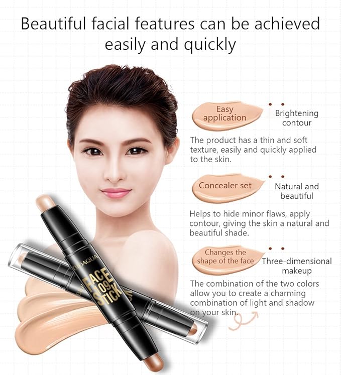 BIOAQUA Play 109 Face Stick Contour Duo 2 SHALLOW COLOR/BROWN)