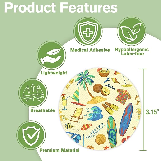 G7 Adhesive Patch 20Pack Waterproof Over Patches for G7 & Stelo CGM Tape Non-Glue Central Stelo Overpatch Hypoallergenic & Latex-Free Long Stay for 15 Days