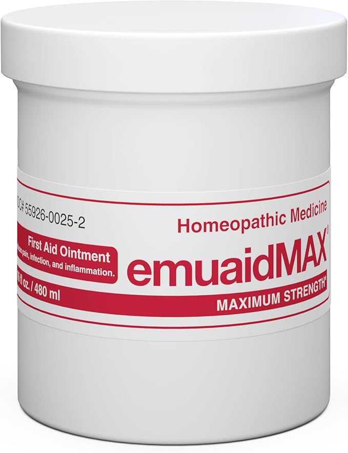 emuaid EMUAIDMAX Eczema Ointment, Maximum Strength Soothing Relief for Eczema, Psoriasis, Athlete’s Foot, Jock Itch, Rashes, Itchy, Dry, Irritated Skin and Minor Skin Irritations, 16oz