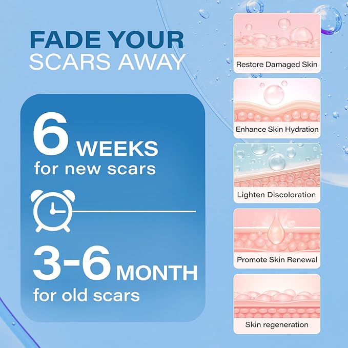 5-in-1 Scar Cream for Surgical Scars: Advance Silicone Scar Gel with Collagen and Stem Cells, Keloid Scar Treatment, Scars Removal of New and Old Scars, Piercing, Burns, C-section, After Surgery, 50g