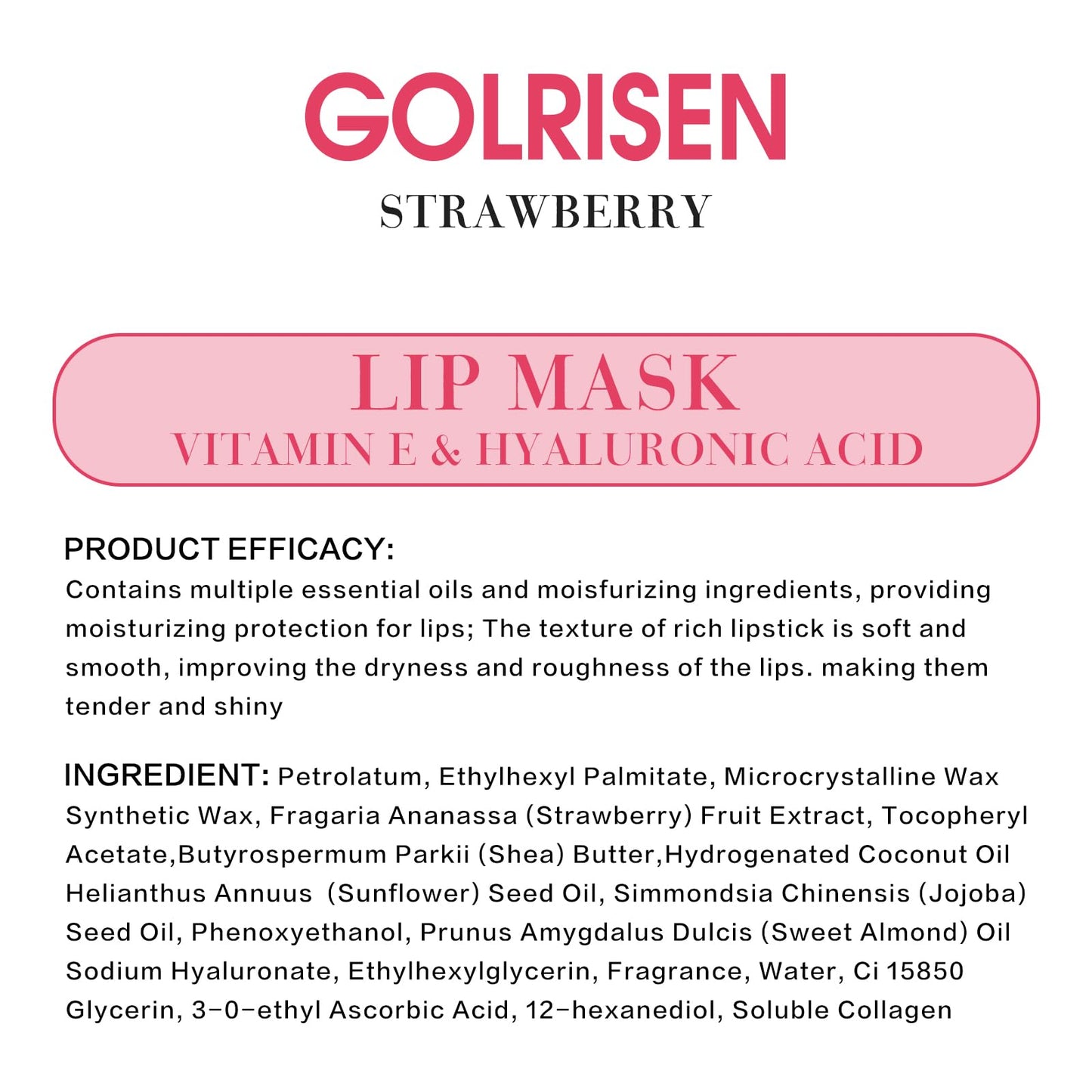 Lip Mask - Plump & Repair Dry Lips | Lip Mask Overnight - Infused with Hyaluronic Acid & Vitamin E | Hydrating Lip Sleeping Mask - Wake Up to Soft, Smooth Lips, 0.7 oz
