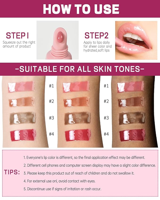 Tinted Lip Balm-1Pcs Brown Peptide Hydrating Lip T
