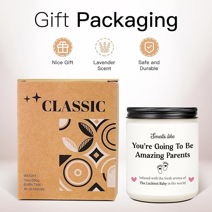 New Parents Gifts for Couples, Gender Reveal Gift for Parents to be, New Dad Gifts, First Fathers Day, First Time Dad Gift, Mom to be - First Mothers Day, Pregnant Mommy, Funny Scented Candle