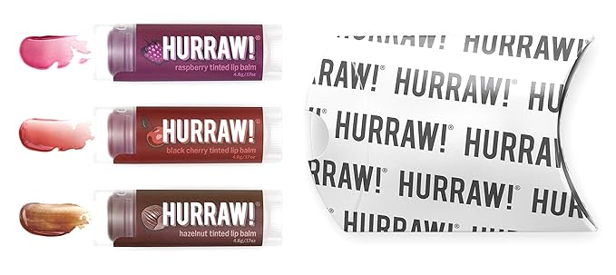 Hurraw! Raspberry Tinted, Black Cherry Tinted, Palm
