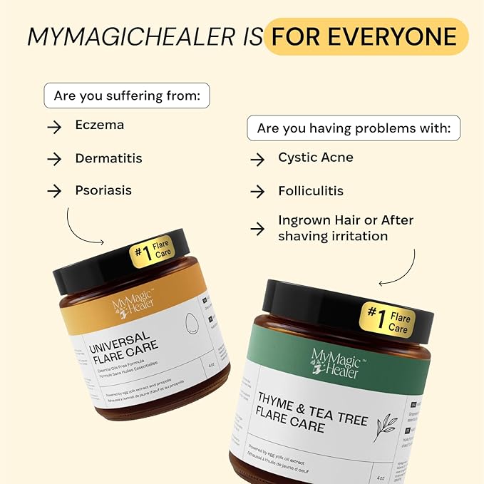 Universal Flare Care | Drawing Salve for HS, Boils, Cysts, Hemorrhoids, Pilonidal Cyst, Abscess | Anti-Chafing, Wound Care, Relief for Itching Skin w/Propolis & Egg Yolk Extract 2 oz