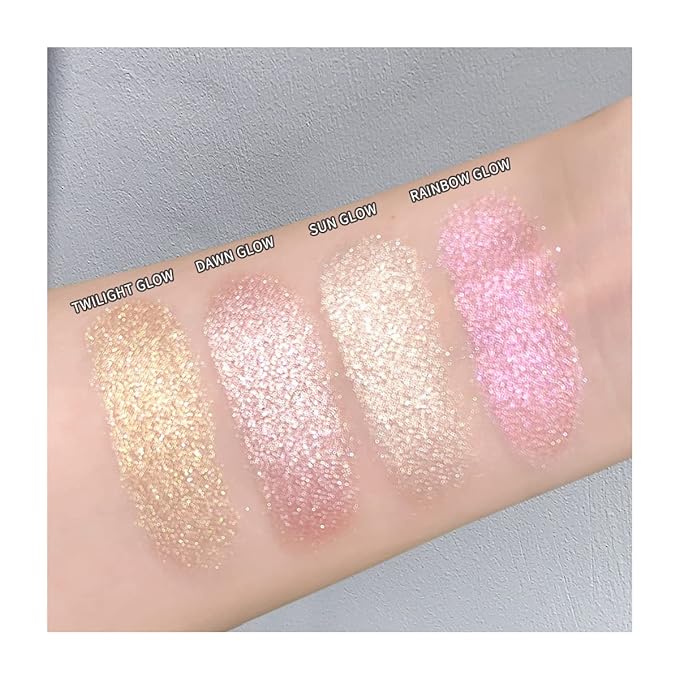 ELLESY Highlighter Makeup Palette Face Highlighter Palette Glitter -SUN GLOW