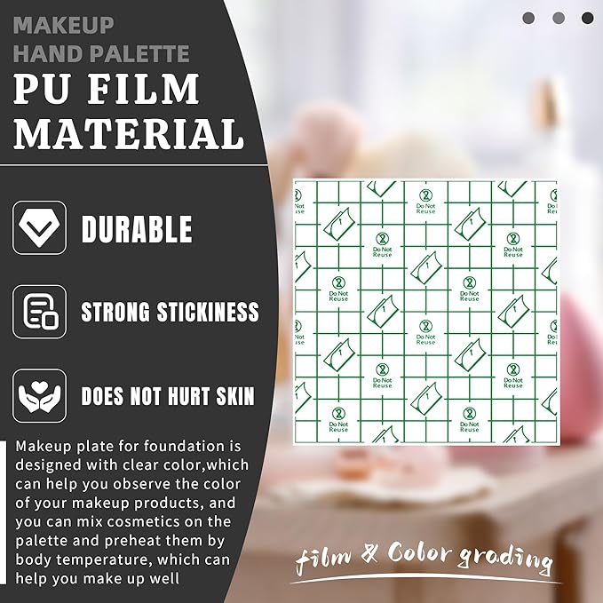 500 Pieces Makeup Hand Palette,Disposable Adhesive Makeup Mixing