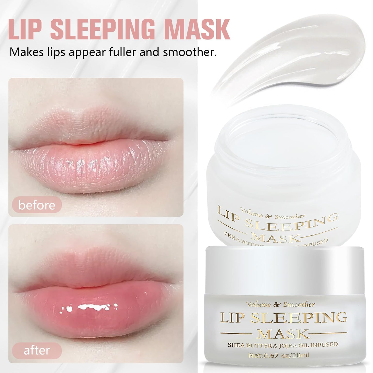 Yihurlm Lip Mask,Lip Sleeping Mask,Moisturizing Lip Balm,Sleeping lip mask for Lip Wrinkles Repair,Overnight Lip Mask for Dry Chapped Lips,Lip Treatment Mask,Hydrating Lip Mask With Vitamin C(20ml)