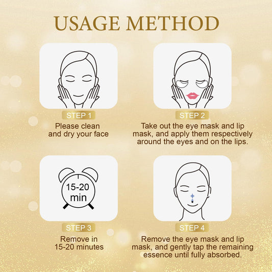 CHMI 30 Pairs Lip Masks & Eye Masks - 24K Gold Eye Patches for Puffy Eyes, Dark Circles, EyeBags and Wrinkles, Collagen Skin Care Products, Beauty & Personal Care.