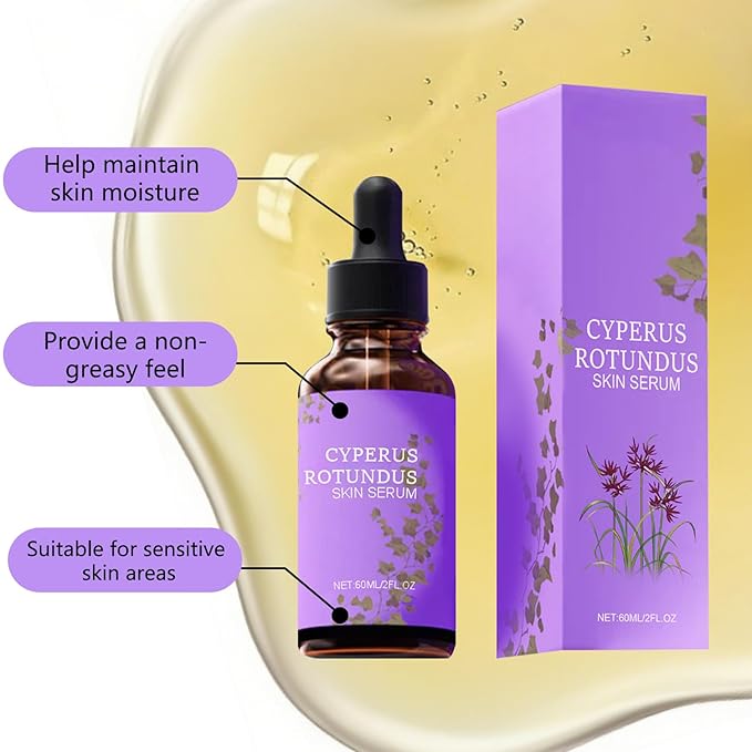 Cyperglow - Cyperus Rotundus Skin Serum, Natural Organic Moisturizing Soothing Body Oil, Cyperus Rotundus Oil for Hair Removal, Suitable for All Skin Types (2PCS, 60 ML)