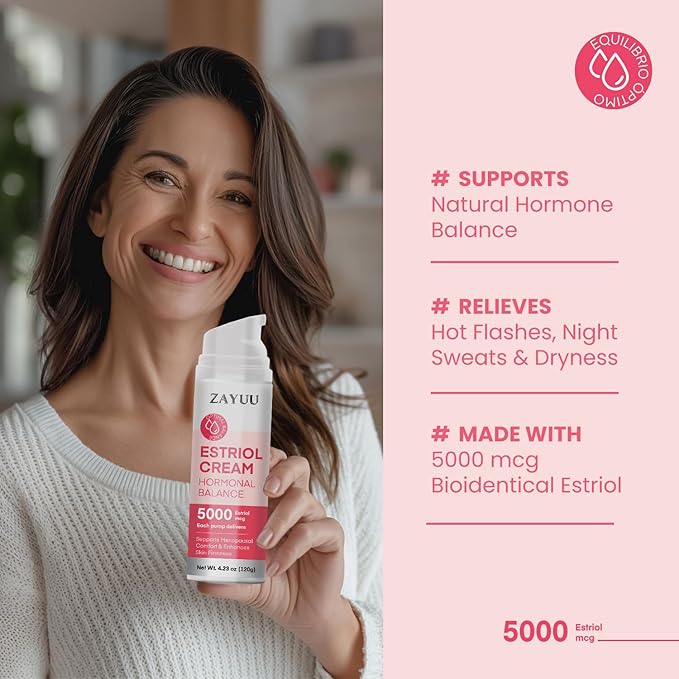 Estriol Face Cream for Women: Hydrating Botanical Formula with Wild Yam for Skin Wellness & Daily Comfort – 3-Month Supply (4.23 oz)