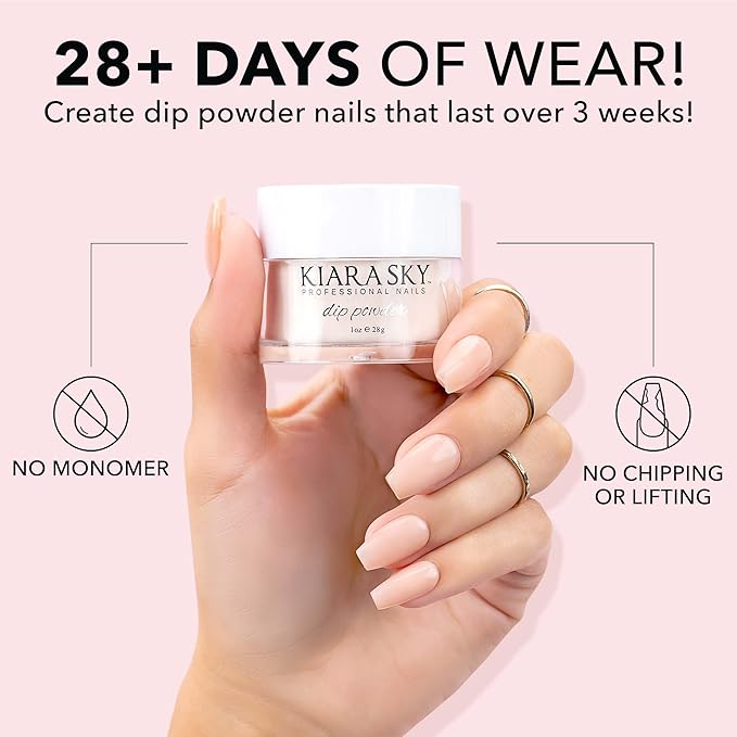 Kiara Sky Long Lasting Nail Dip Powder Pink Tickled Pink 1 oz