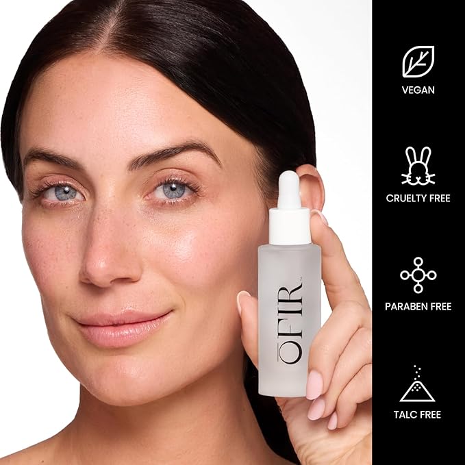 OFIR Barrier Drops Hydrating Primer Serum for Women | Brightening Vitamin C Face Serum with Lumi Vegan Texture | Lightweight Skin Enhancer for Daily Glow | Daily Base Primer | 1 FL OZ Bottle
