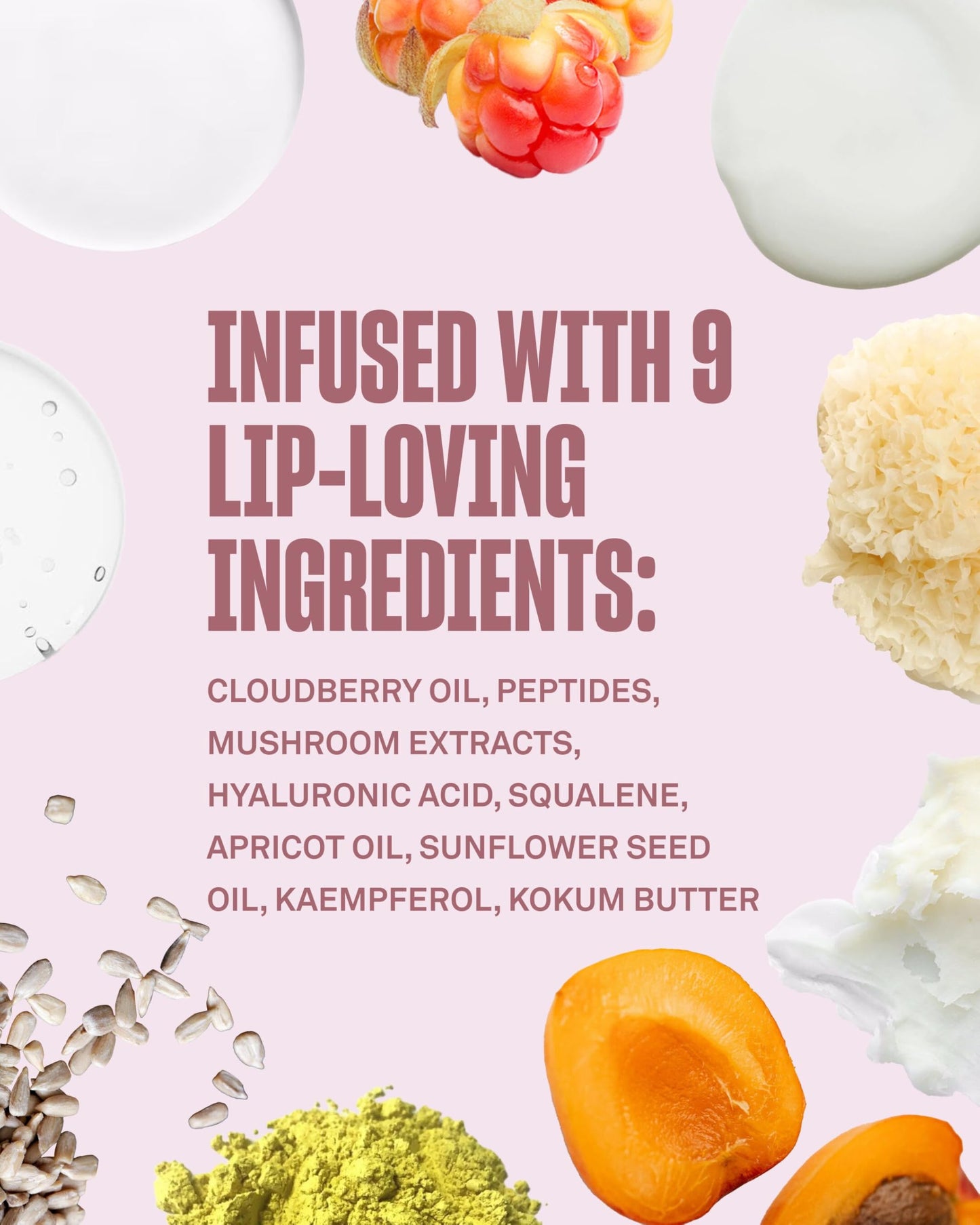 BABE ORIGINAL Cloud 9 Peptide Lip Serum | Daily Lip Treatment with Cloudberry Oil, Mushroom Extracts, Hyaluronic Acid for Dryness & Fine Lines | Smoothing & Hydrating Lip Moisturizer | Vegan Lip Care