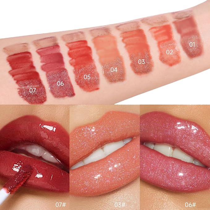 Dual Ended Liquid Lipstick with Shinny Glitter Lip Glitter