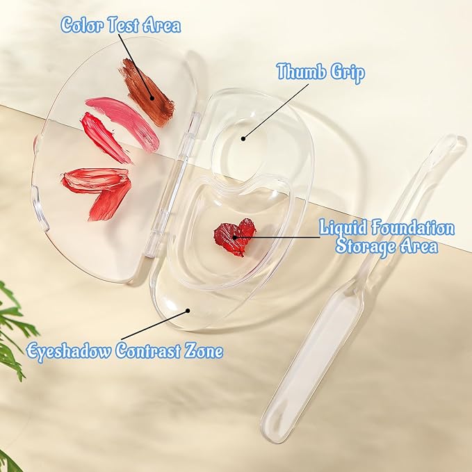 ASTER Clear Makeup Mixing Palette, Hand-Held Makeup Palette