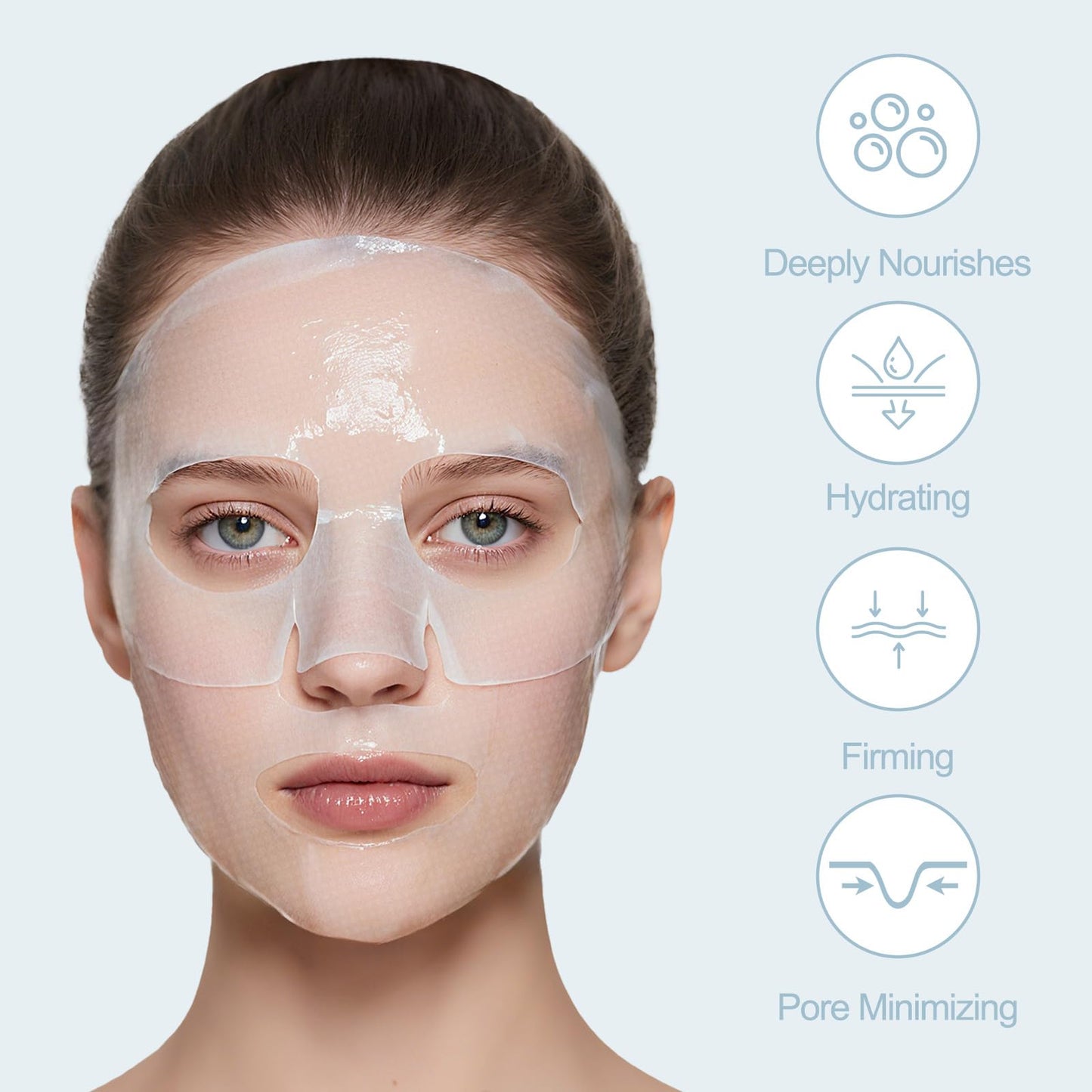 30ml Deep Collagen Anti-Wrinkle Lifting Mask (32g x 10 ae) – Facial sheet masks with low molecular weight collagen, Hydrate, Lift & Smooth Wrinkles for Travel & Daily Use, Korean Skin Care