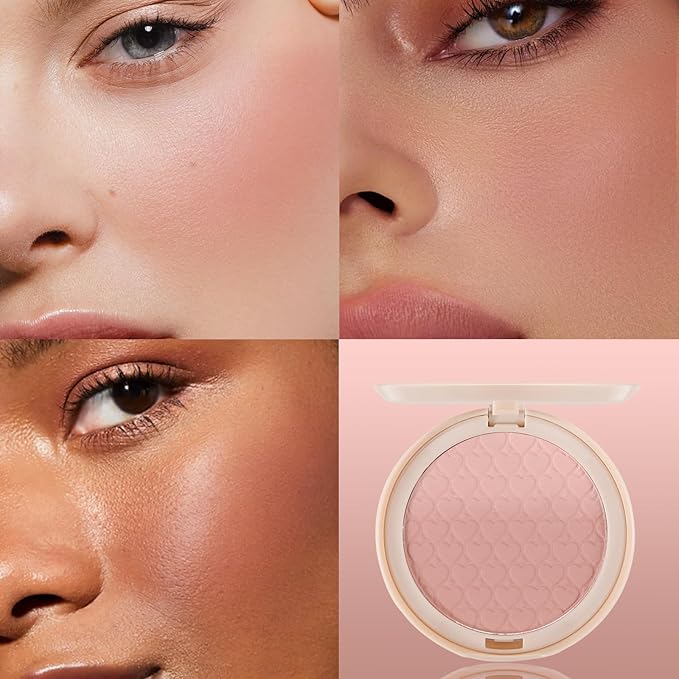 Gradient Matte Blush Palette, Blendable Blush Powder for Glowing Finish