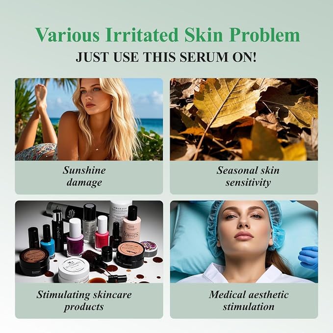 HKH Madagascar Centella Ampoule Serum - Soothing Acne Prone, Sensitive Skin Relief, Calming, Barrier Repair & Intense Hydration, 5X Centella Asiatica (Cica), 5X Ceramides, 8X Hyaluronic Acid, 30ml