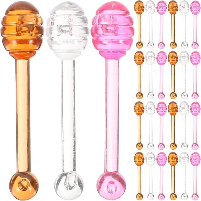 FOMIYES 30pcs Lip Balm Applicators Spoons