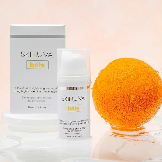 Skinuva® Brite Dark Spot Treatment – Tone-Enhancing Cream Formulated with Growth Factors, Vitamin C, and Niacinamide For All Skin Types