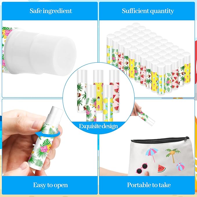 50 Pcs Summer Lip Balm Bulk Gifts