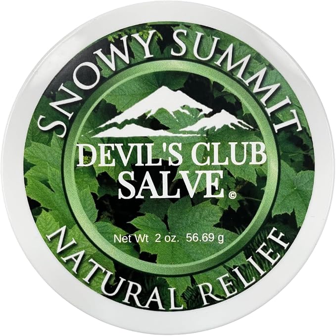 Handmade Alaska Devil's Club Salve - Skin Ointment with Light Scent, Premium Herbal Formula - USA Made, Tradition Inspired Muscle Rub - 2 oz. Jar