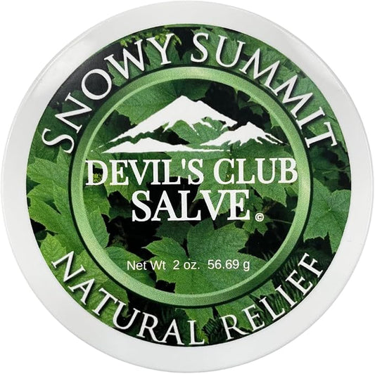 Handmade Alaska Devil's Club Salve - Skin Ointment with Light Scent, Premium Herbal Formula - USA Made, Tradition Inspired Muscle Rub - 2 oz. Jar