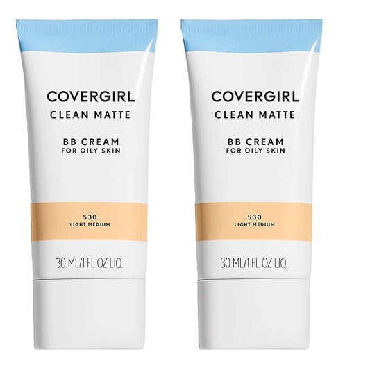 COVERGIRL Clean Matte Bb Cream for Oily Skin, (2 Count)
