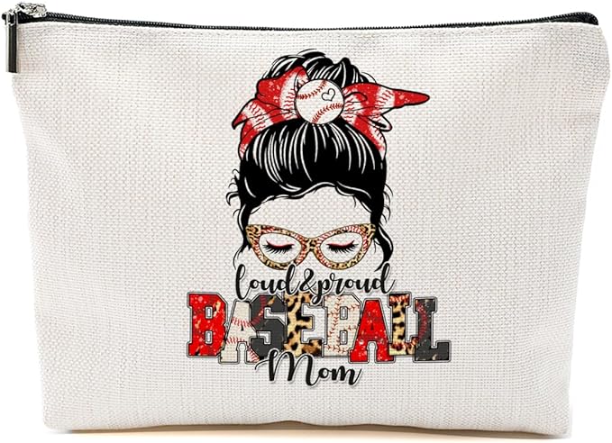 Baseball Gifts Mom Gifts, Baseball Stuff Makeup Bag, Mama Gifts for Mom Women Baseball Team Player Mam, Baseball Mom Cosmetic Bag, Baseball Coach Gifts Toiletry Bag Christmas Birthday Gifts