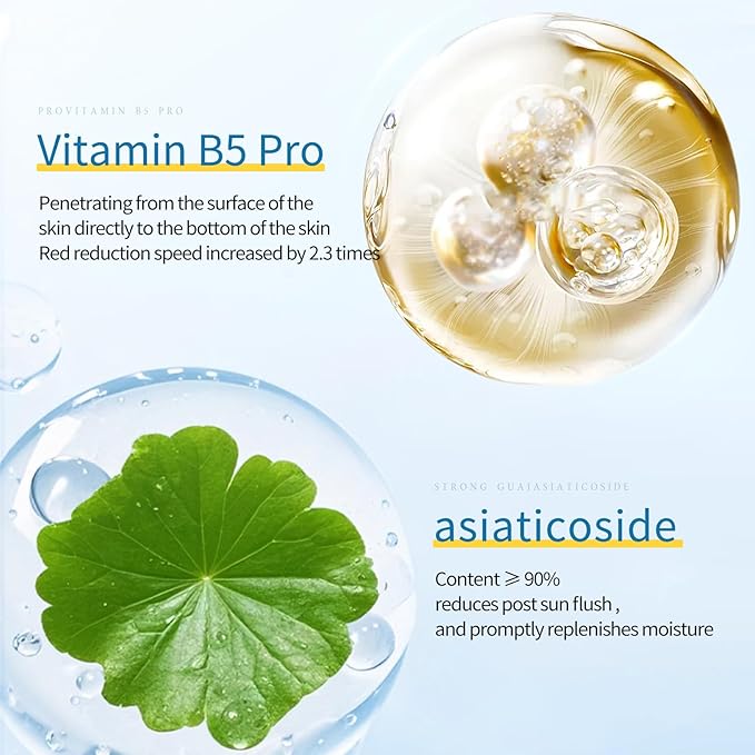 Centella Sorbet Cream with Vitamin B5 Niacinamide VE for Hydrating Soothing Face Moisturizer Sun Care Non Greasy Lightweight