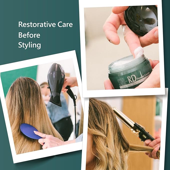 SH-RD Protein Cream for Dry Damaged Hair | Protein Leave-In Conditioner to Restore, Revitalize and Repair Split Ends | Conditioning Hair Cream for All Hair Types - 5.1oz/150ml