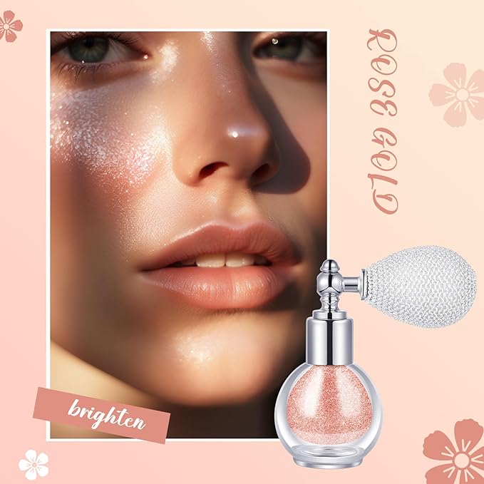 3 Pcs Glitter Spray for Hair and Body,