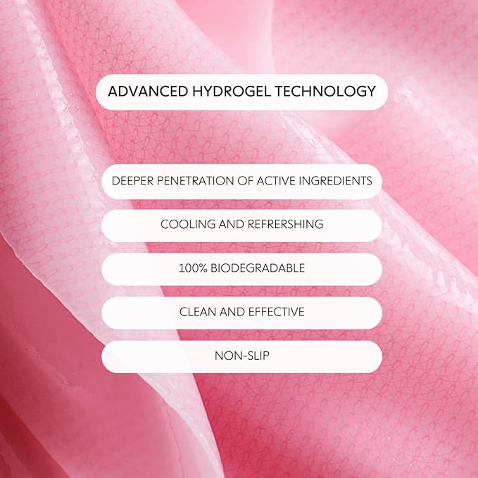 LOOPS DOUBLE TAKE - Glow Hydrogel Korean Face Mask - Calms & Soothes Skin’s Surface - Helps Refine Pores & Brighten Face, Glowing and Luminous - For All Skin Types - 5 pc