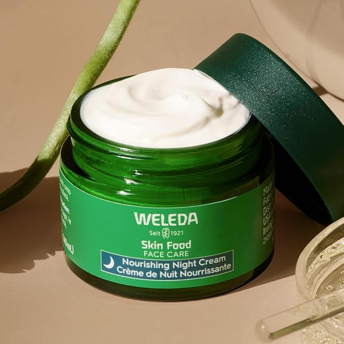Weleda Skin Food Face Care Nourishing Night Cream, 1.3 Fluid Ounce, Plant Rich Moisturizer with Sacha Inchi Oil, Cica and Squalane