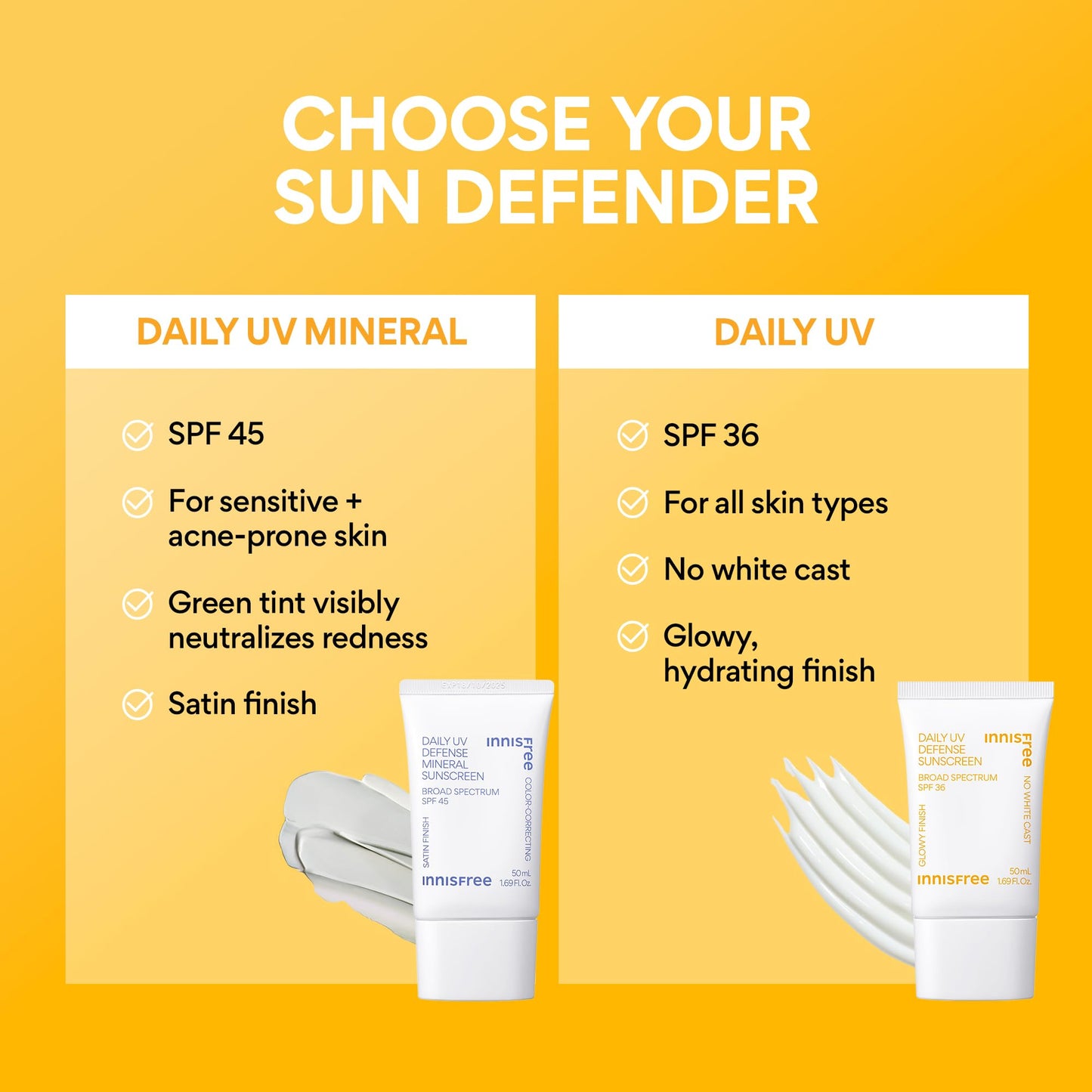 Innisfree Daily UV Defense SPF 36 – Korean Face Sunscreen, Invisible Finish, Broad Spectrum, No White Cast, Lightweight, Hydrating