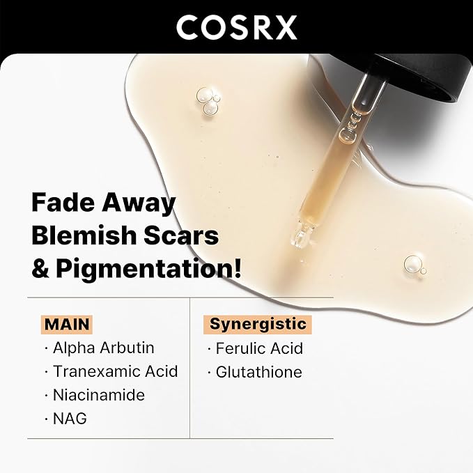COSRX 2% Alpha Arbutin Discoloration Care Face Serum with Niacinamide, Glutathione & Tranexamic Acid, 1.7 fl oz – Serum for Face, Korean Skin Care