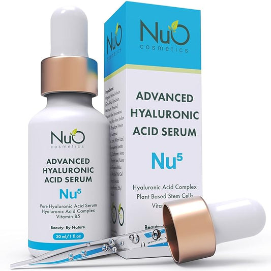 nuorganic Hyaluronic Acid + B5 + Plant Stem Cells: Skin Feels Hydrated, Plumper, Dewy and Rejuvenated - PhytoCellular Science + Multi Molecular + 100 Hour Hydration + Better Skin in 7 Days
