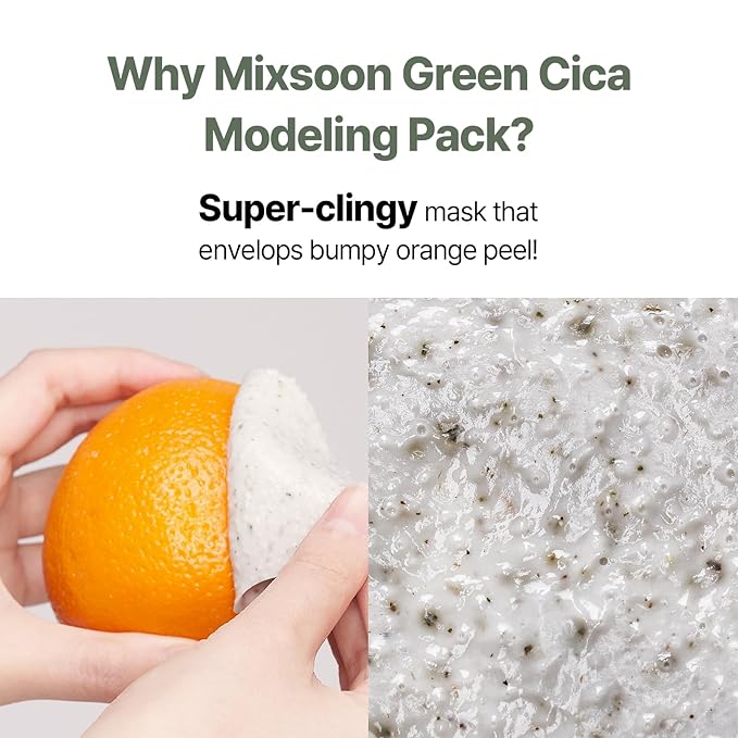 mixsoon Green Cica Modeling Pack (5ea) Renew Version | Moisturizing Melting Pack Increases Cooling Sensation and Hydration Level