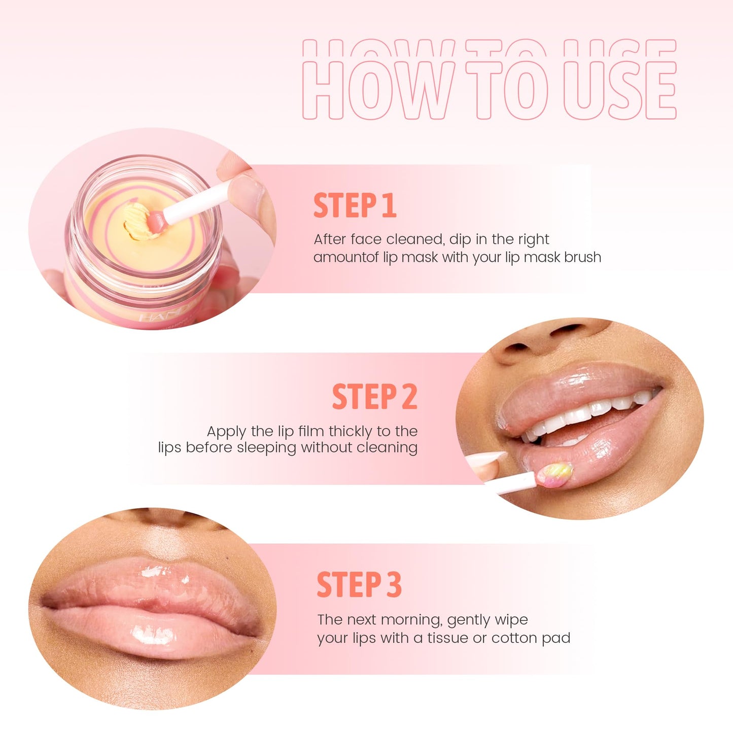 BEUKING Nourishing Lips Mask with Candy Swirl, Moisturizing & Hydrating Lip Mask, Colored Fruity Lip Balm, Smooth Lip Lines Anti-chapped Lip Cream Long Lasting Lip Tint For Lip Care (06# Dark Red)