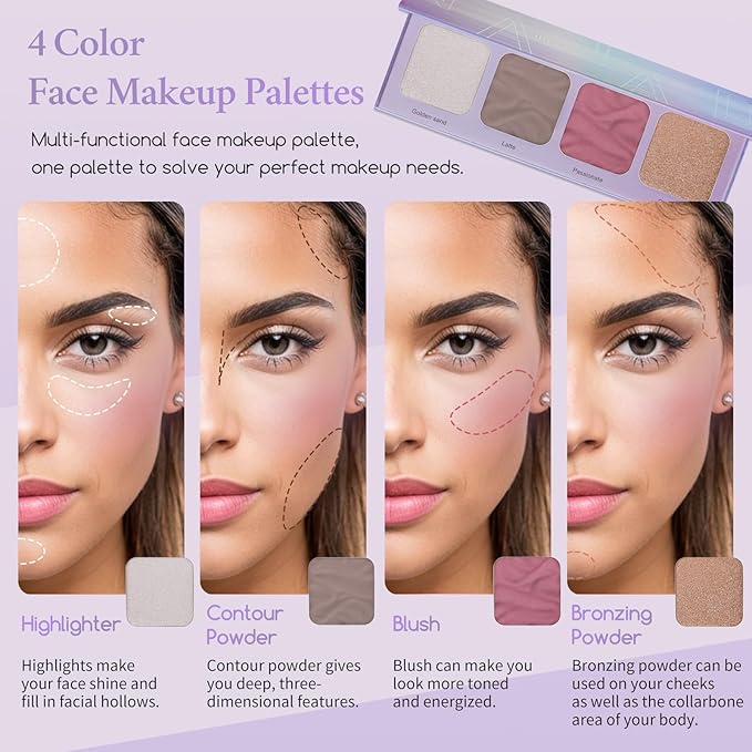 Color Nymph Contour Palette Eyeshadow Makeup Set