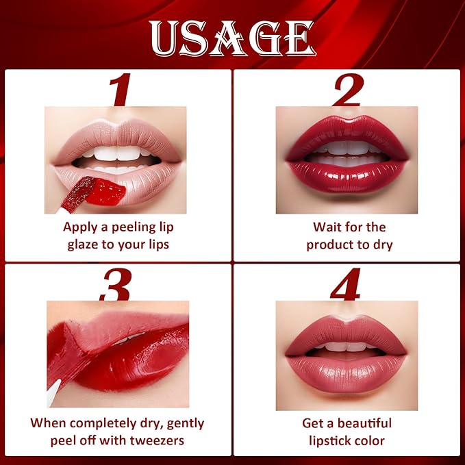 Peel Off Lip Stain, Matte Liquid Lipstick, Lip