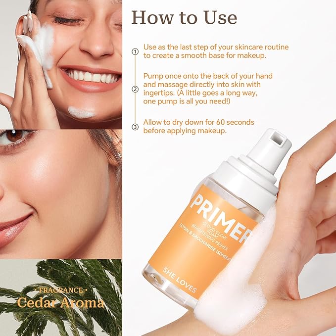 Cloud Glow Priming Foam Brightening Primer, , Pore Skin Tones 40 mL