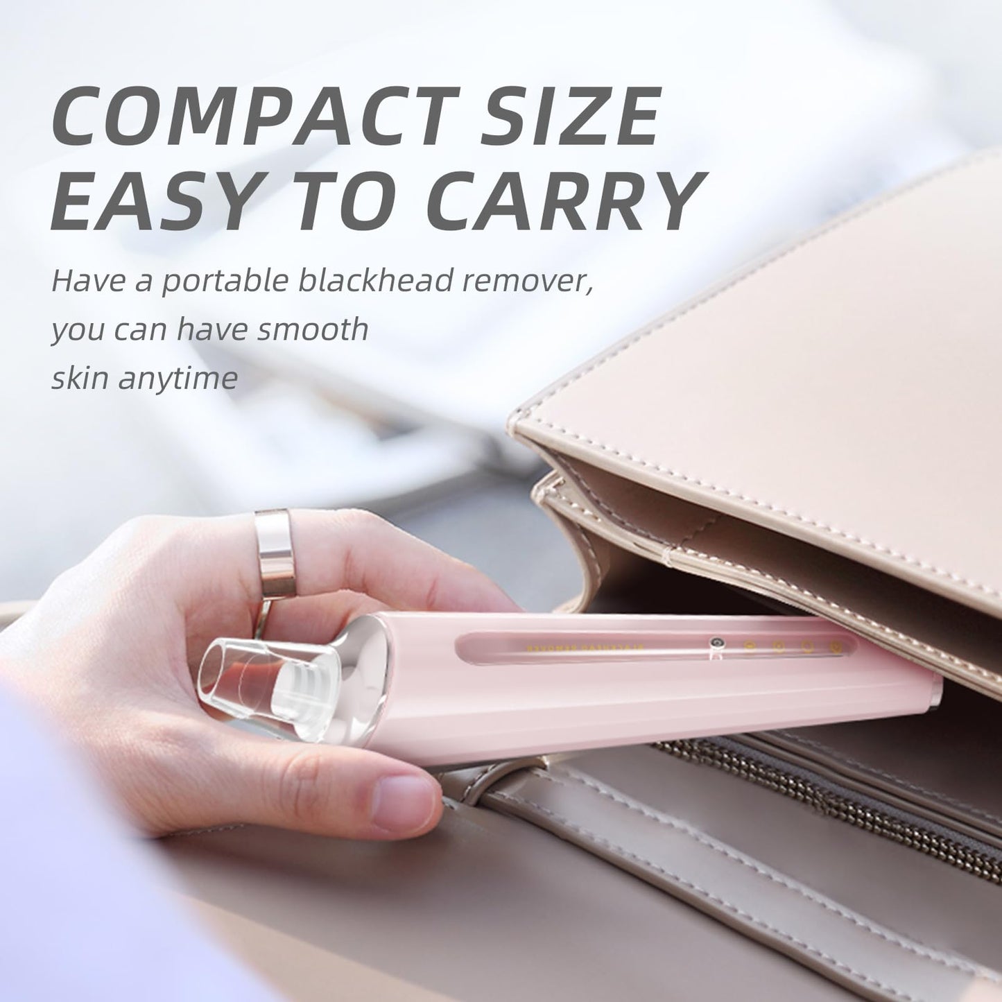 Blackhead Remover Pore Vacuum, Face Cleaner Extractor, 4 Suction Heads & 3 Adjustable Modes, USB Charging Interface, Blackhead Vacuum Kit for Women&Men(Pink)