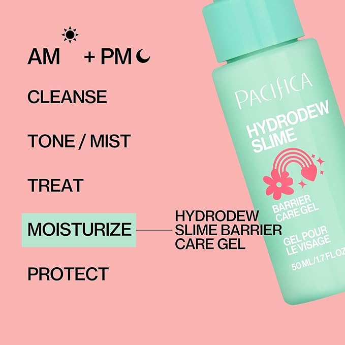 Pacifica Hydrodew Slime Vegan Snail Mucin Barrier Face Moisturizing Gel, Hydrating For Smoothing & Refining Skin, Vegan & Cruelty-Free