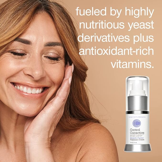 CONTROL CORRECTIVE Growth Factor Treatment Cream, 0.5 Oz - An Elegant Facial Cream For Calming Down Skin After Peels, Microdermabrasion Or Retinol Usage, Diminishes Visible Scars, Soothes Irritation
