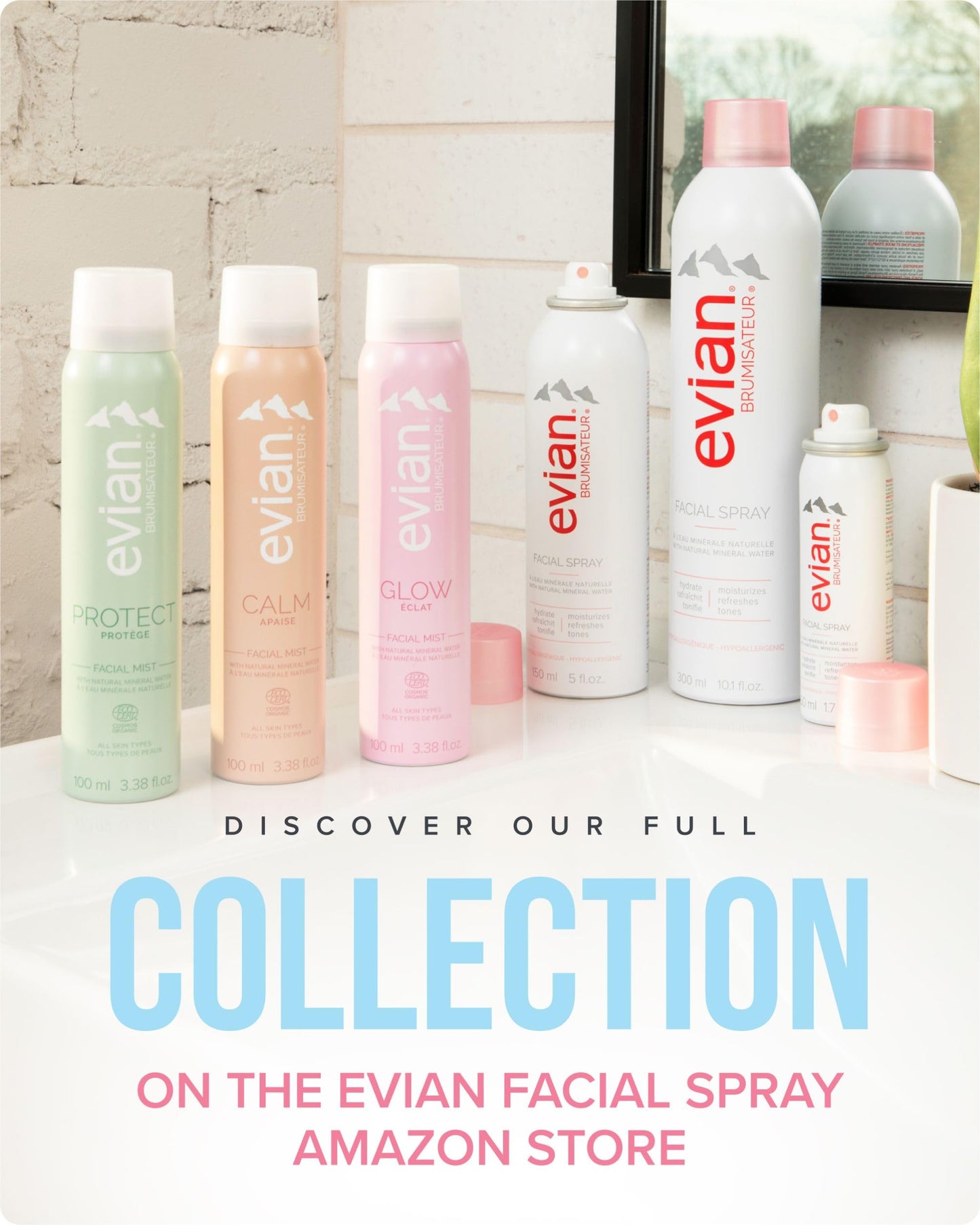 Evian Facial Spray 5 oz - Hydrating Mineral Water Mist for Face & Skin - Refreshes Makeup, Sets, & Tones - Skincare Mist for Daily Hydration and On-the-Go Moisturizing Relief
